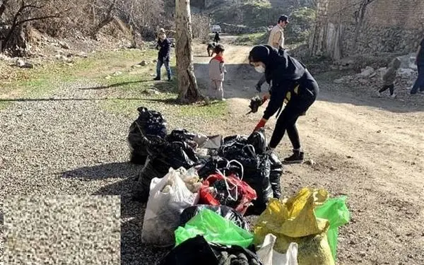 پاکسازی دره فرحزاد با مشارکت کودکان دوستدار محیط زیست