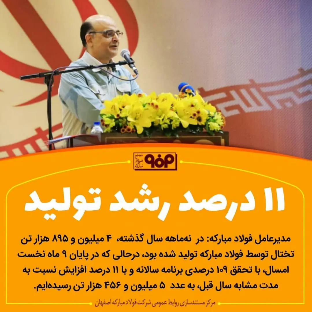 «۱۱ درصد رشد تولید»

