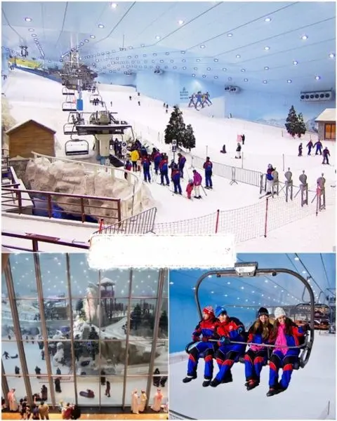 بزرگترین پیست اسکی سر پوشیده دنیا در دبی+عکس