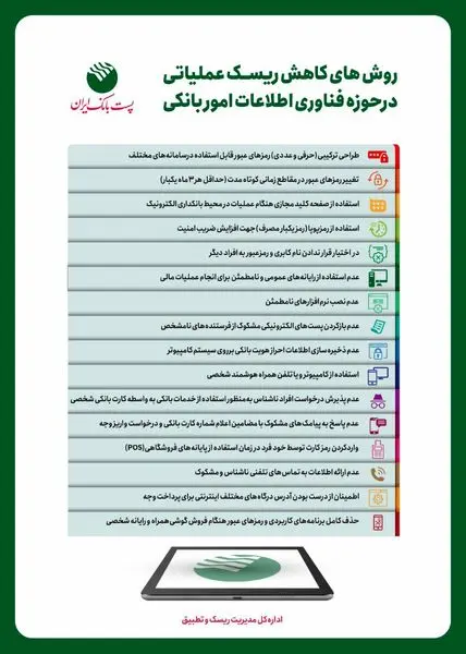 روشهای کاهش ریسک عملیاتی در حوزه فناوری اطلاعات امور بانکی

