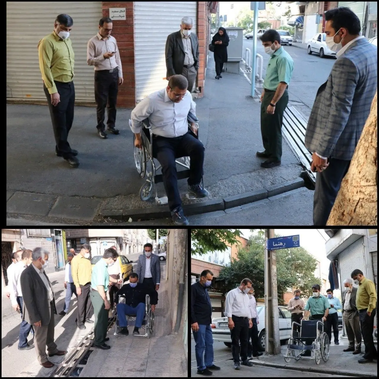 پیمایش ۳/۵ کیلومتری با ویلچر در محله مهرآباد جنوبی

