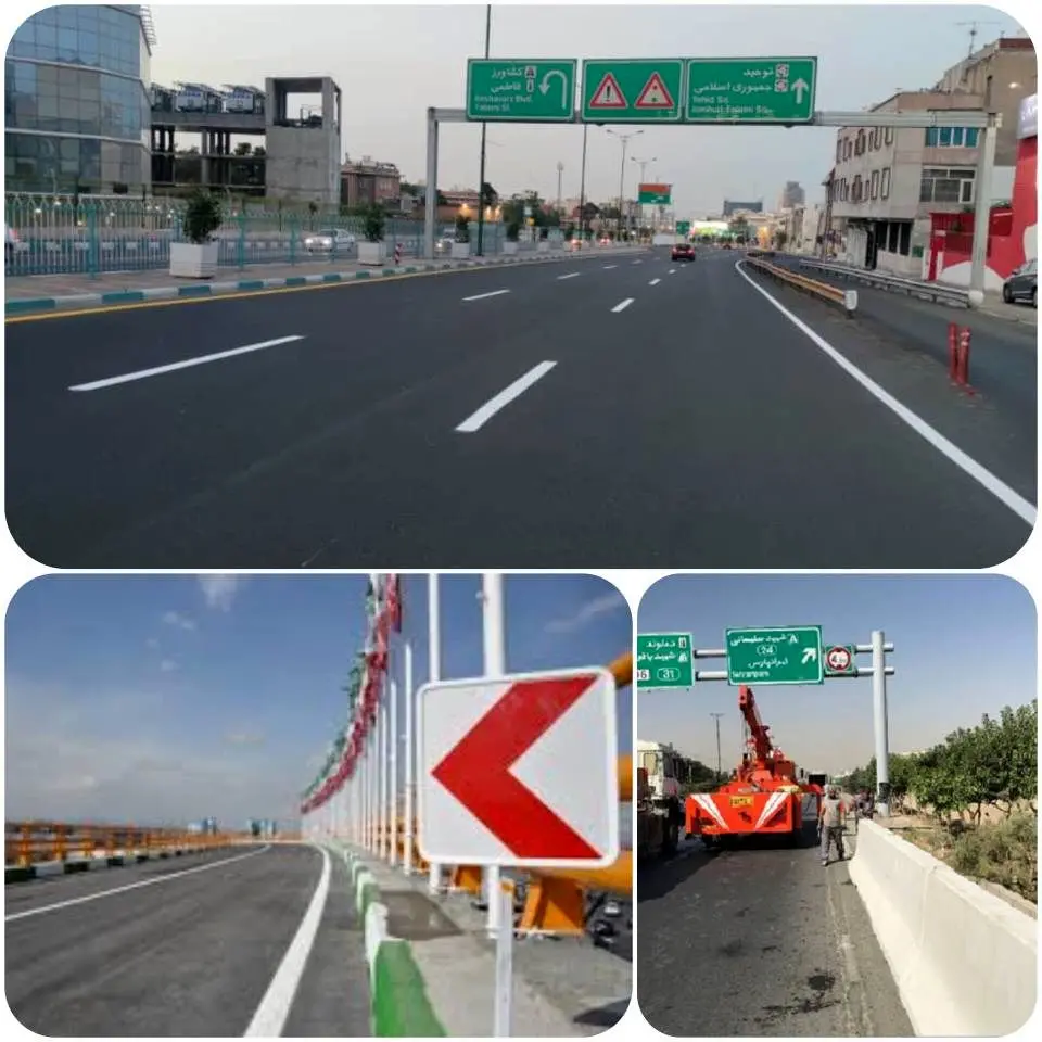 آغاز عملیات آشکارسازی حفاظ‌های طولی بتنی در بزرگراه‌های تهران
