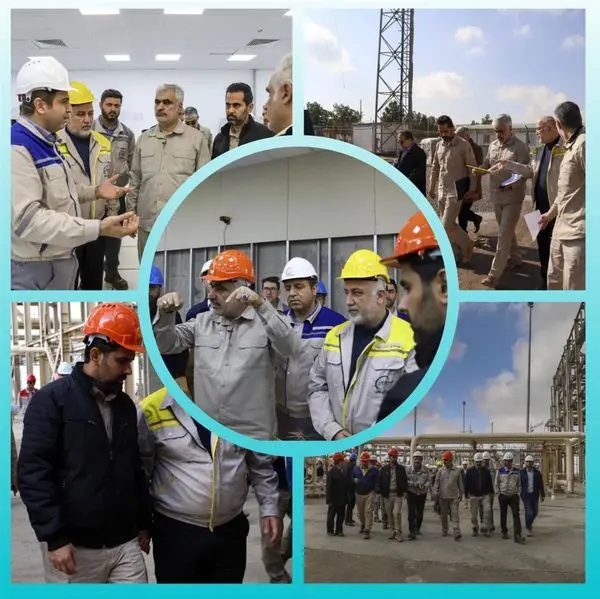 بازدید سرزده معاونین شرکت صنایع پتروشیمی خلیج فارس از پروژه پالایشگاه گاز یادآوران خلیج فارس