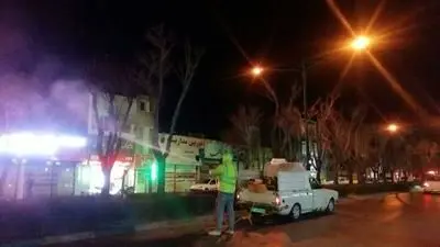 انجام عملیات سم پاشی درختان و فضای سبز سطح شهراراک