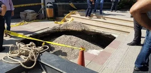 فرونشست مقابل میدان صنعت ایمن سازی شد