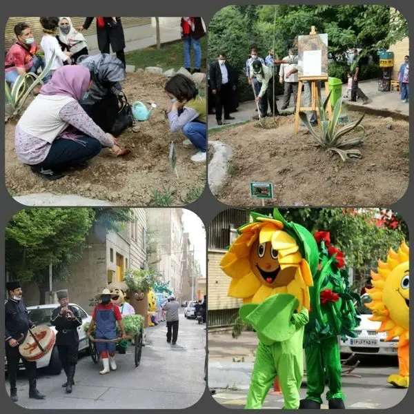 احداث باغچه سبز محله من