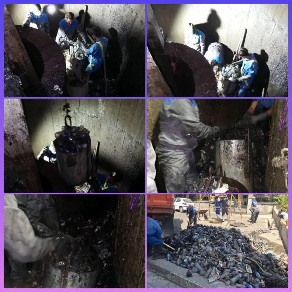 اتمام عملیات لایروبی و رسوب‌برداری کانال خیام در منطقه۶ تهران