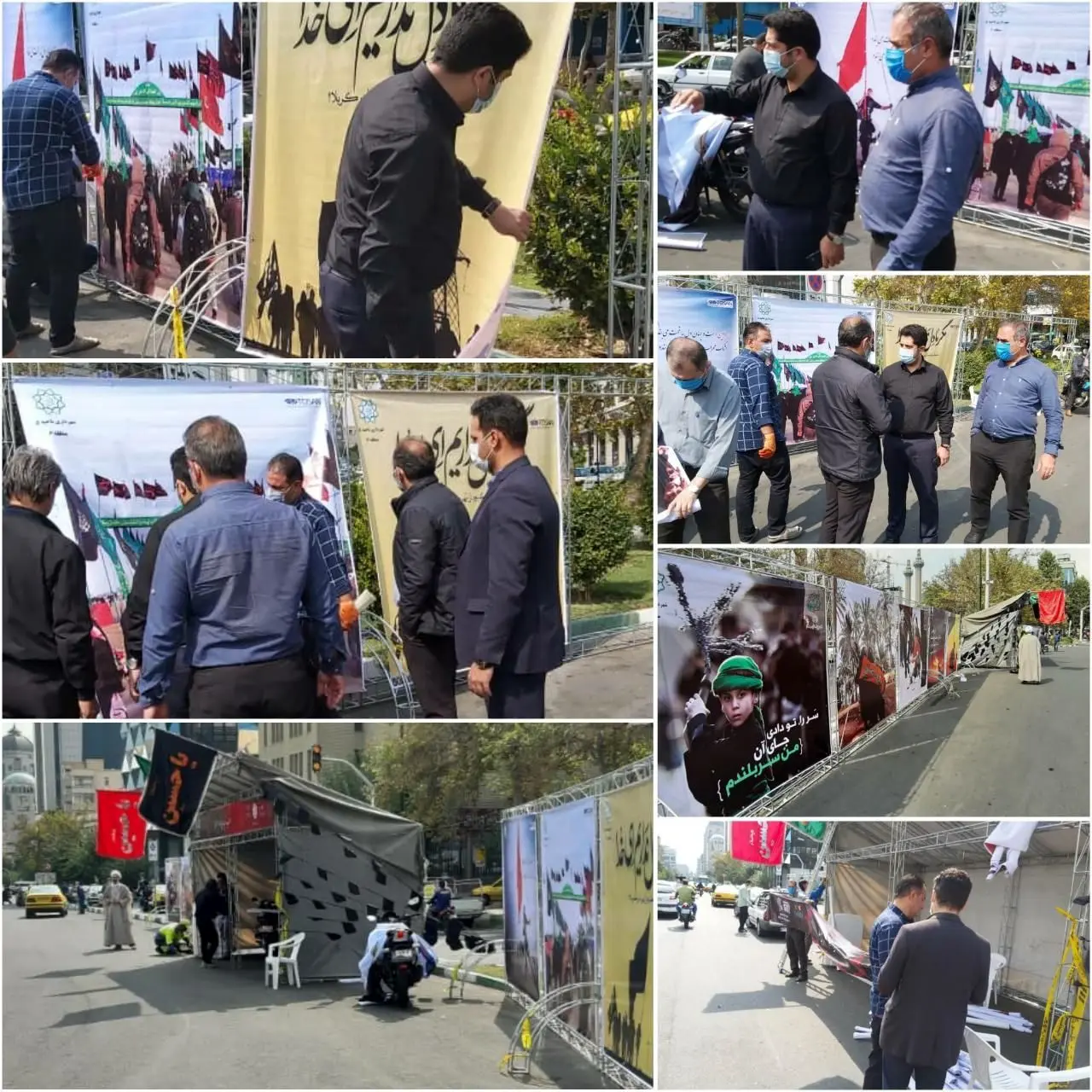 برپایی موکب عزاداری اربعین در میدان آرژانتین

