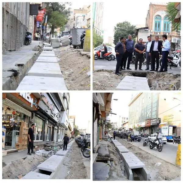 بازدید شهردار منطقه ۱۲ از پروژه نهر سرپوشیده در خیابان ظهیرالاسلام 

