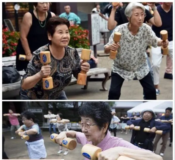 ورزش حرفه ای بانوان سالخورده+عکس