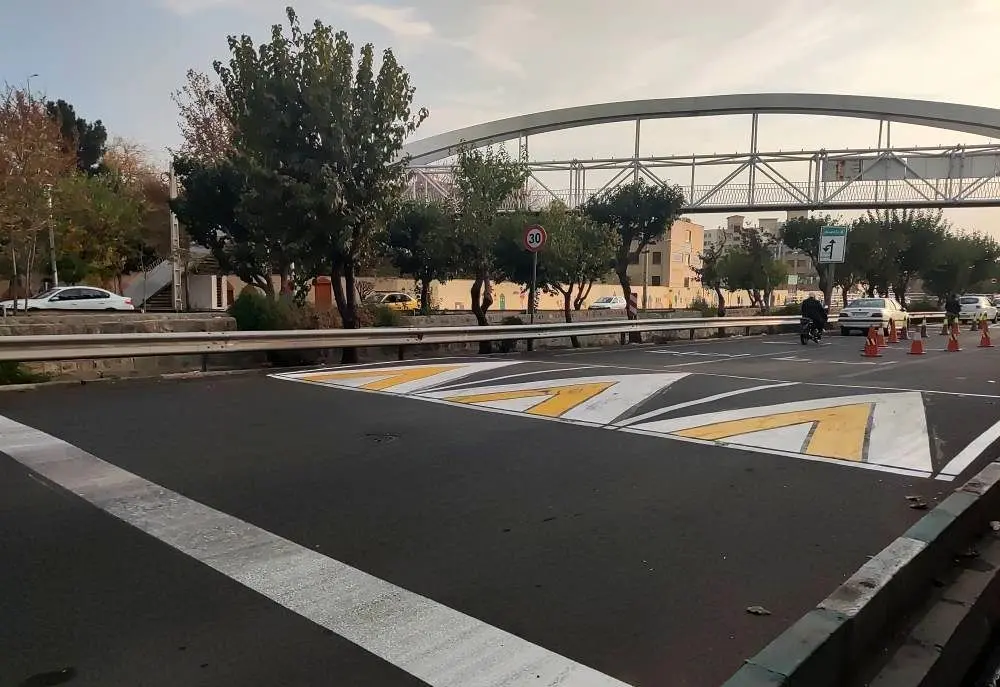 از احداث سرعتکاه در محور ابوذر تاخط کشی محوری در معابر منطقه۱۴