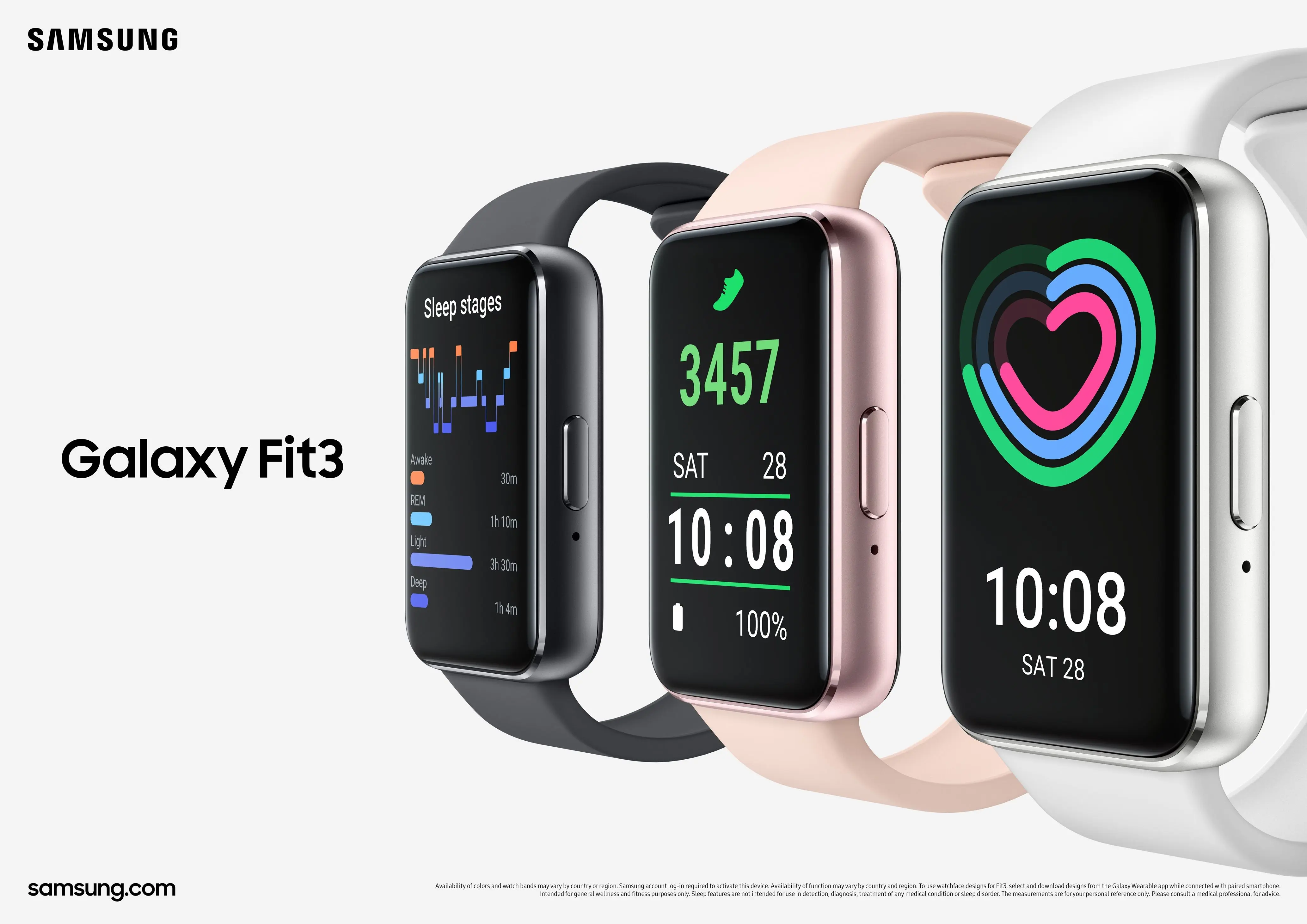 سامسونگ از مچ‌بند هوشمند Galaxy Fit3 رونمایی کرد