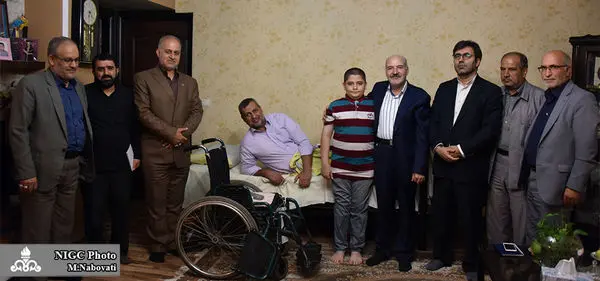 دیدار مهندس تربتی، با جانباز 8 سال دفاع مقدس شرکت ملی گاز ایران