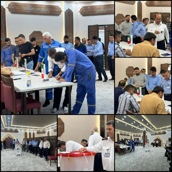 کارکنان مجتمع پتروشیمی شهید تندگویان رای خود را در صندوق انداختند.