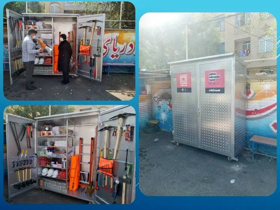 استقرار کانکس امداد و نجات در مدرسه جهاد منطقه 15

