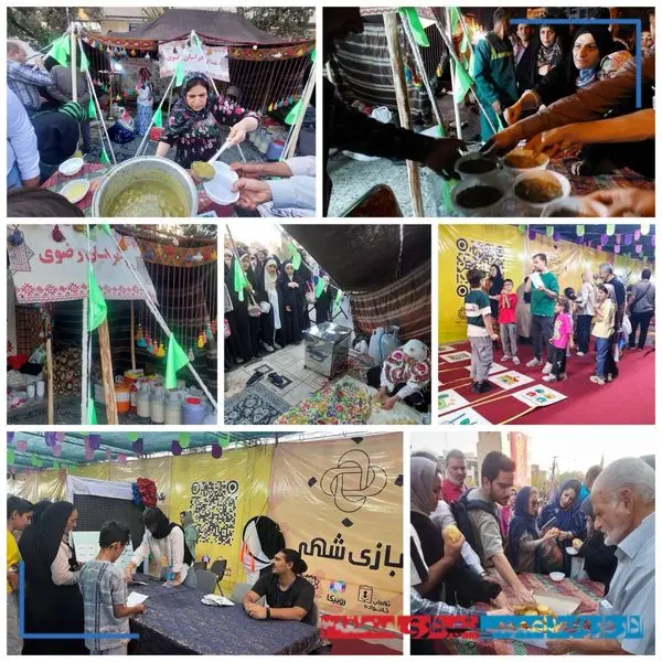 برپایی سیاهچادر اقوام ایرانی در جشن مبعث پیامبر (ص) در منطقه ۳