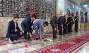 ادای احترام مدیرعامل بانک مسکن و هیات همراه به مقام شهدا/تاکید دکتر خورسندیان بر تلاش در جهت سربلندی ایران اسلامی