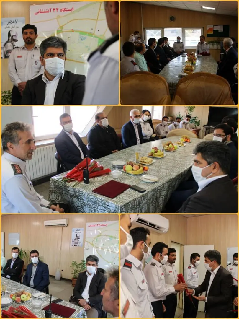 دیدار صمیمانه رحمانی شهردار منطقه۲۱ با رئیس و پرسنل ایستگاه شماره۴۴ آتش نشانی

