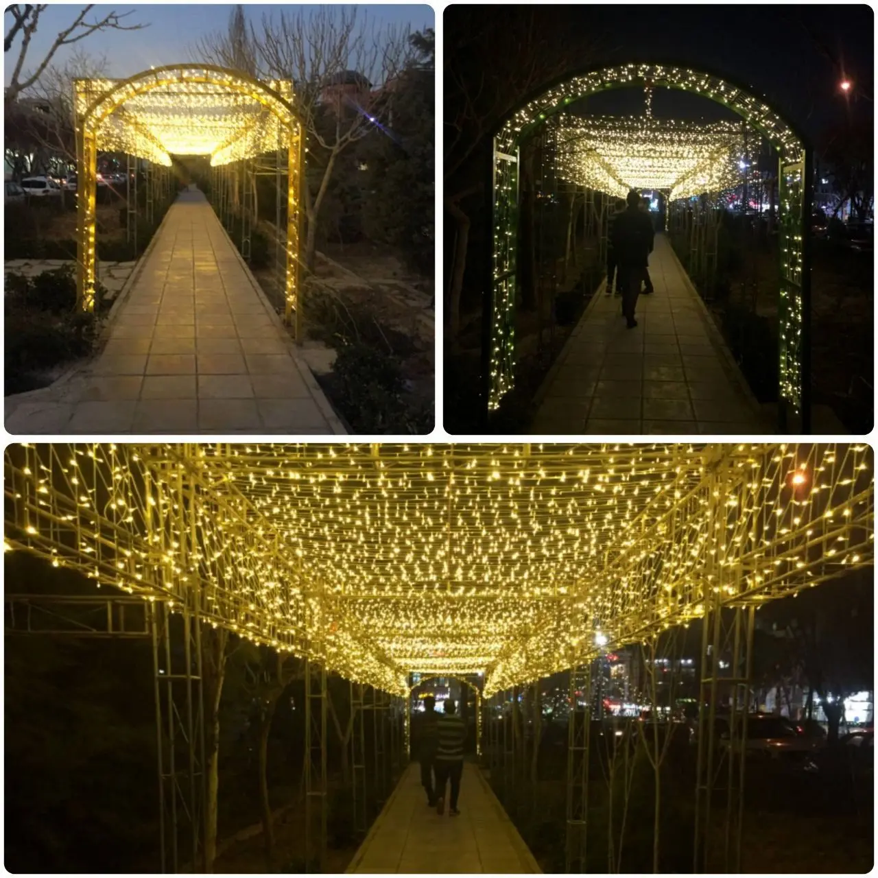 تونل نوری در میدان کمال‌الملک منطقه ۲۱ برپا شد

