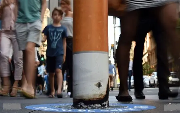 سیگار بزرگ خاموش شده در یک پیاده‌رو+عکس