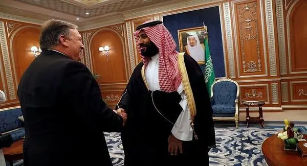 دیدار بن سلمان و پمپئو در عربستان + عکس