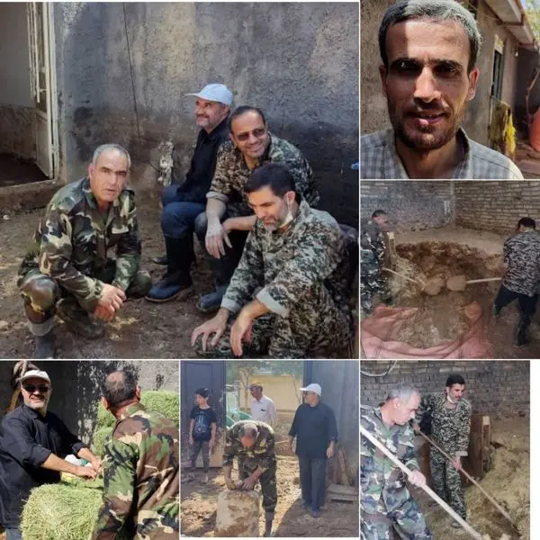 پایگاه مقاومت بسیج شهید پاگلی مخابرات منطقه مرکزی در کنار مردم سیلزده آهنگران