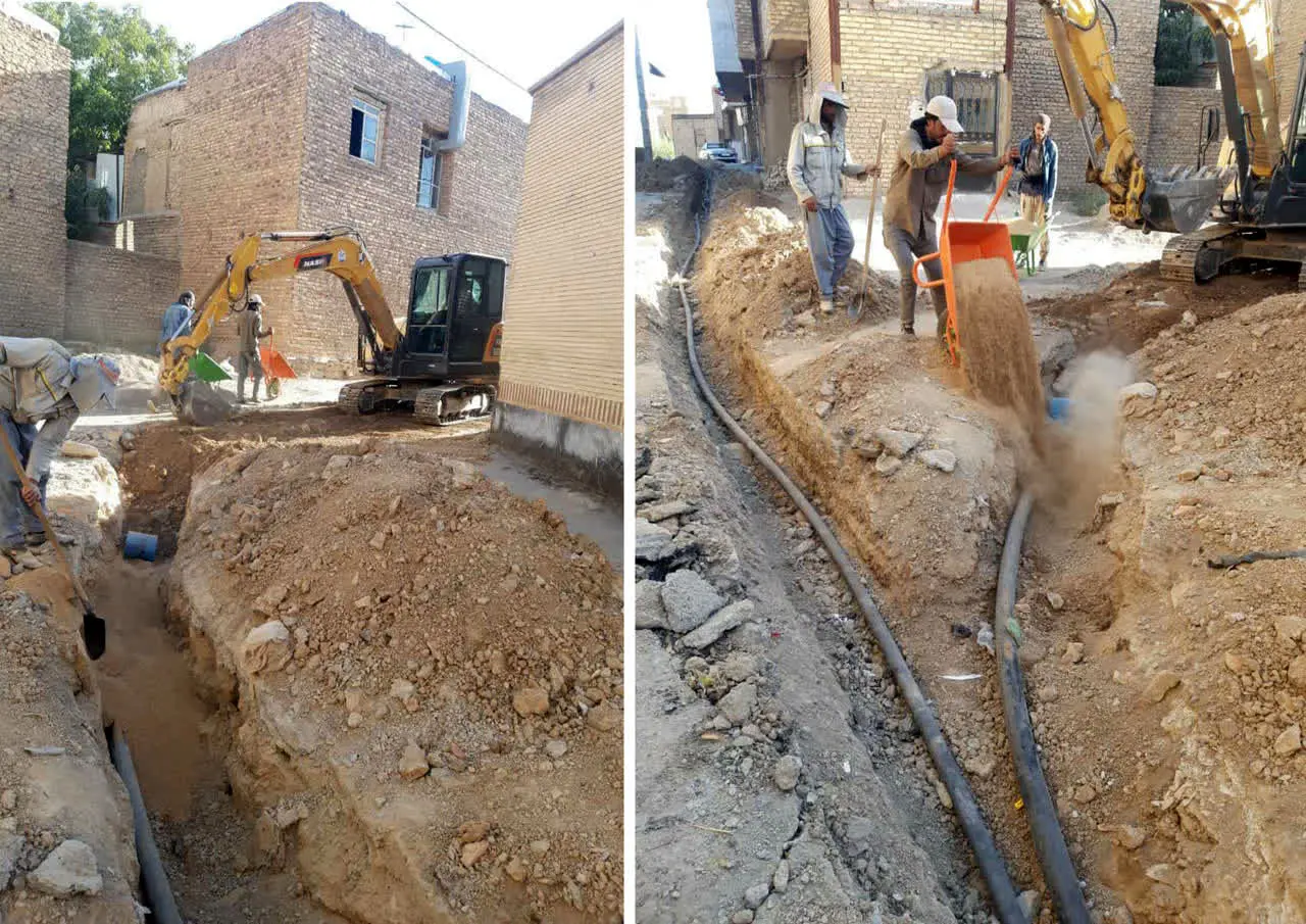 شبکه توزیع آب روستای ضامنجان توسعه و بازسازی شد