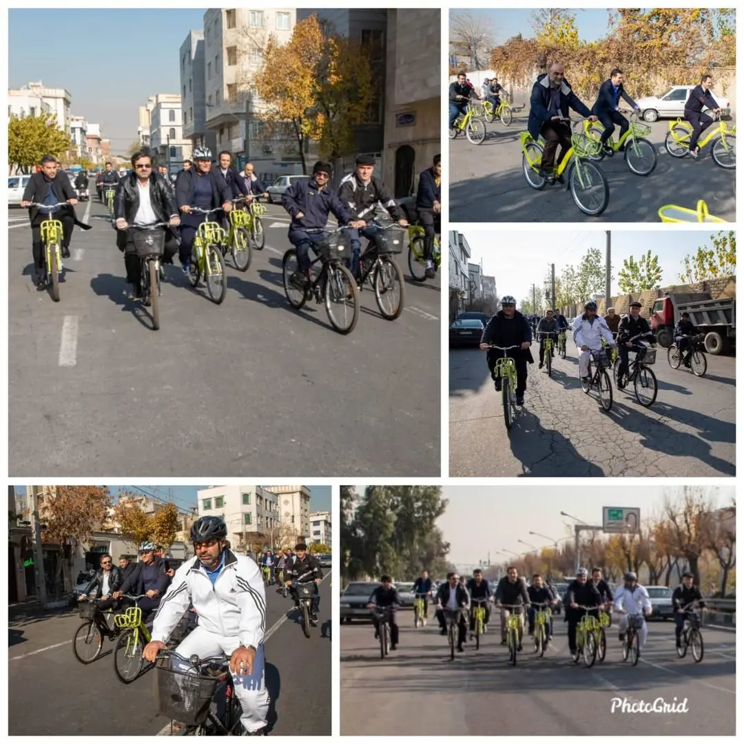 تردد مدیران شهری منطقه9 با دوچرخه  