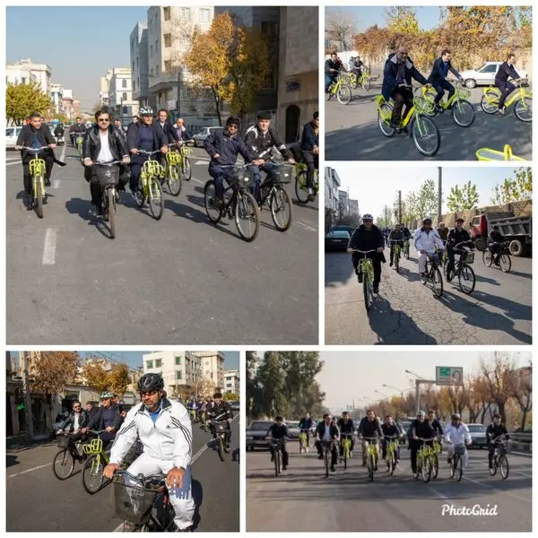 تردد مدیران شهری منطقه9 با دوچرخه