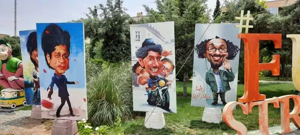  نصب کاراکتر کمدین های ایران و جهان در خیابان لبخند 

