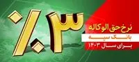 رخ حق الوکاله بانک سپه برای سال 1403 سه درصد تعیین شد


