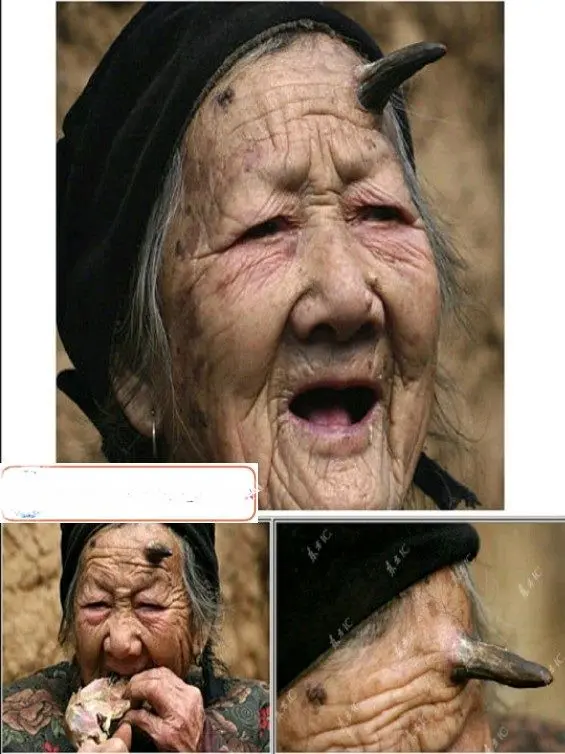 پیرز نی که شاخ دارد+عکس