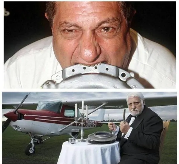 مردی که یک هواپیما را خورد+عکس