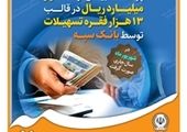 پرداخت بیش از 173 هزار میلیارد ریال در قالب 123 هزار فقره تسهیلات توسط بانک سپه