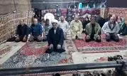  برپایی نماز جماعت در موکب بزرگ شهدای عشایر کشور در مرز بین المللی مهران 
