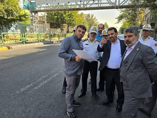 بازدید میدانی رییس پلیس راهور تهران بزرگ از پروژه های ترافیکی مرکز شهر