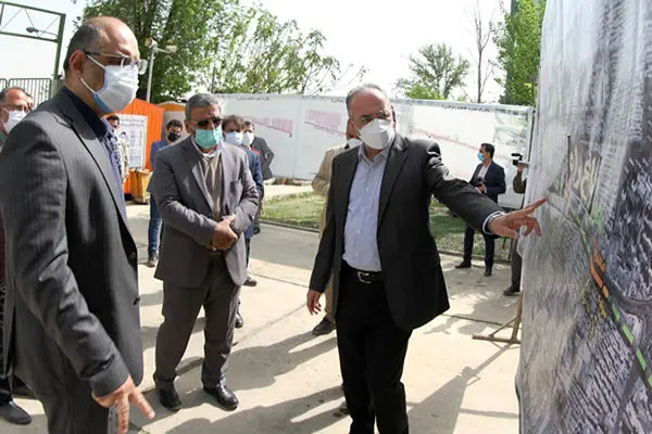 بازدید معاون قضایی-سیاسی سازمان بازرسی کل کشور و بازرس کل امور وزارت کشور و شهرداری‌هااز پروژه احداث باغ راه حضرت فاطمه زهرا(س)

