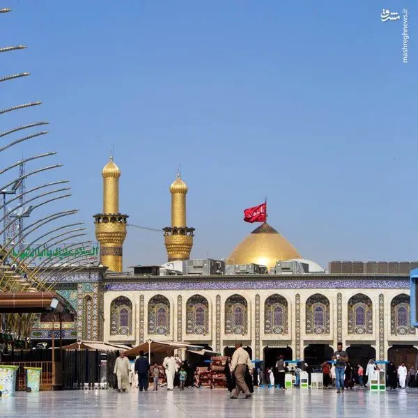 تعویض پرچم حرم سیدالشهدا(ع)+عکس