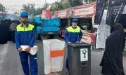 جمع‌آوری بیش از ۴.۵ تن پسماند در مسیر راهپیمایی جاماندگان اربعین در منطقه ۱۳

