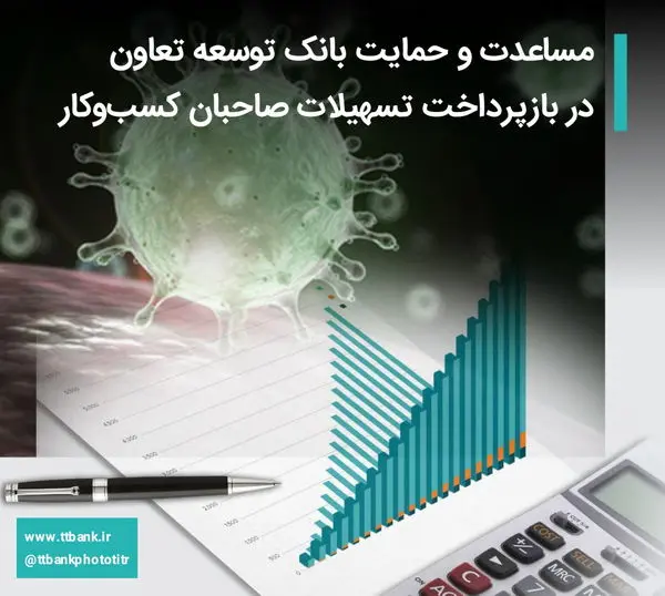 مساعدت و حمایت بانک توسعه تعاون در بازپرداخت تسهیلات صاحبان کسبوکار