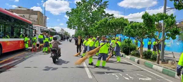 پاکسازی قدمگاه راهپیمایان روز جهانی قدس 

