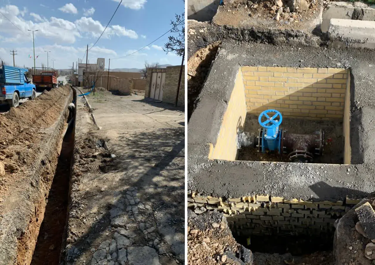 شبکه توزیع آب فرسوده شهر ساروق ، بازسازی شد