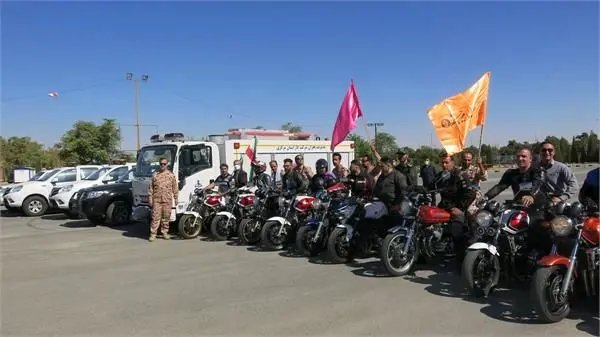 برگزاری مانور مشترک بسیجیان شرکت گاز استان مرکزی و هیات موتورسواری و اتومبیل رانی استان مرکزی