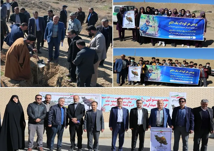 غرس 16 هزار اصله نهال در تصفیه خانه فاضلاب خمین

