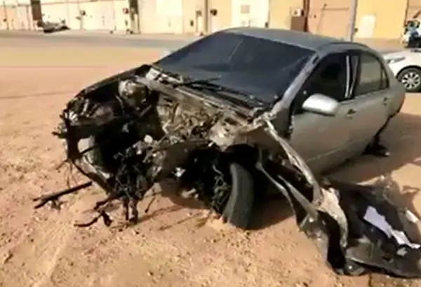 پرواز موتور خودرو وسط خیابان + عکس