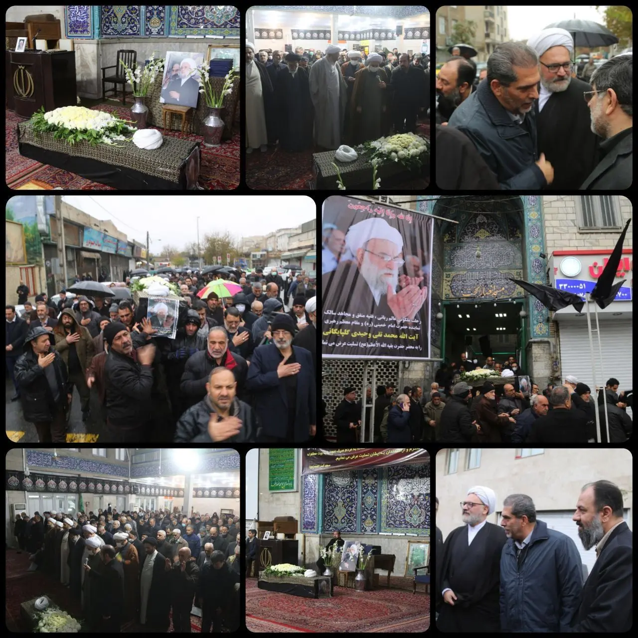 ‍ مراسم تشییع آیت الله وحیدی گلپایگانی در منطقه ۱۵ برگزار شد

