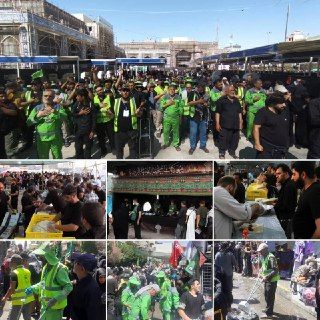 میزبانی موکب محبان الامام الرضا(ع) از زائرین اربعین حسینی(ع) در شهر کربلا 