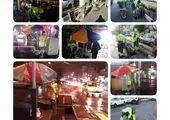 رفع آبگرفتگی در نقاط حساس و آبگیر منطقه16
