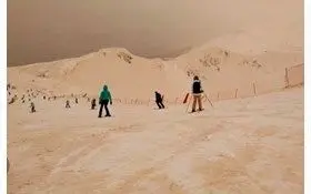  بارش برف نارنجی رنگ از آسمان! 