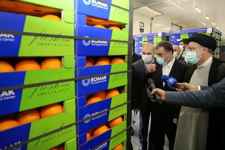 بازدید رئیس جمهور از بزرگ ترین پایانه صادرات محصولات کشاورزی کشور در استان مازندران